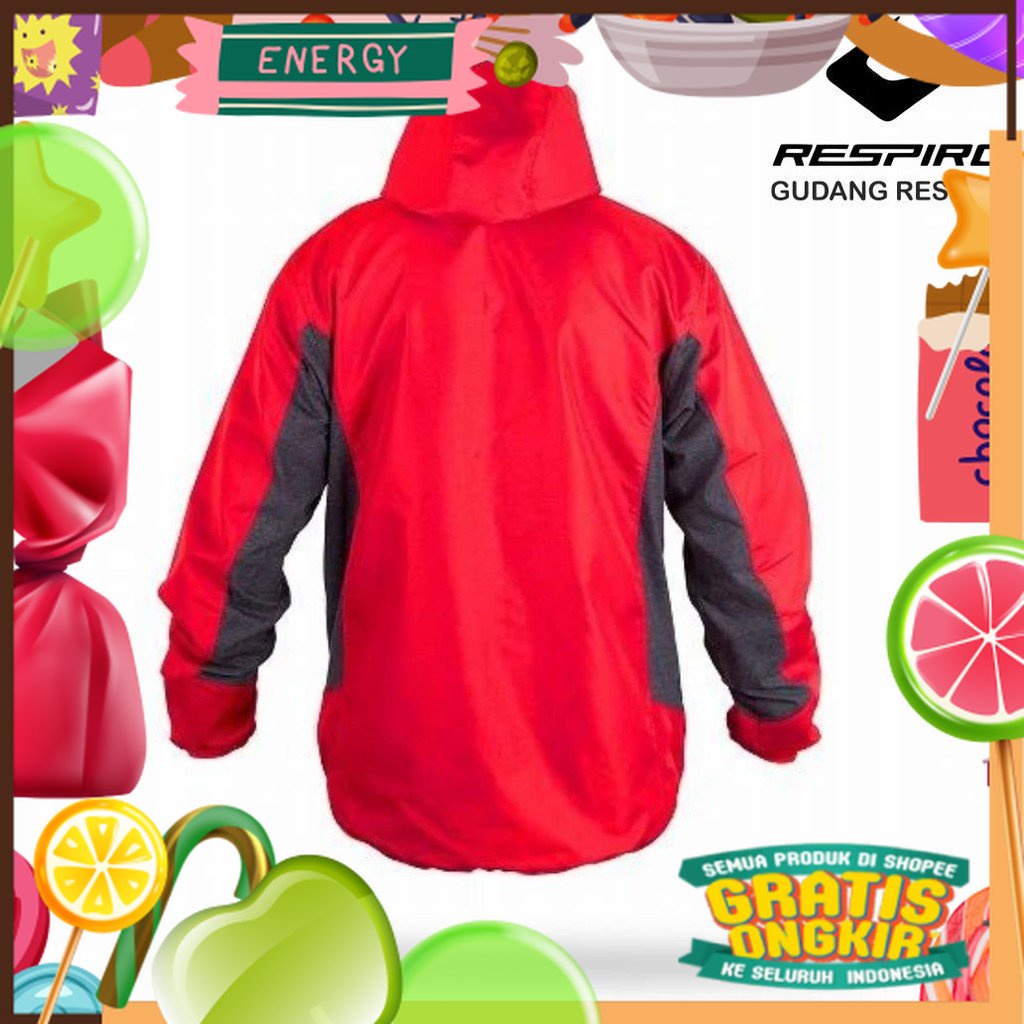 JAKET MOTOR RESPIRO PACKLITE R1.1 RED/ aman berkendara safety riding