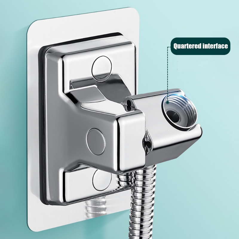 Sepatu ABS High Quality90° Stand Kepala Shower Perekat Diri Adjustable360° Rotatable Punch Free Universal Shower Head Holder Rumah Tangga Aksesoris Kamar Mandi Hotel