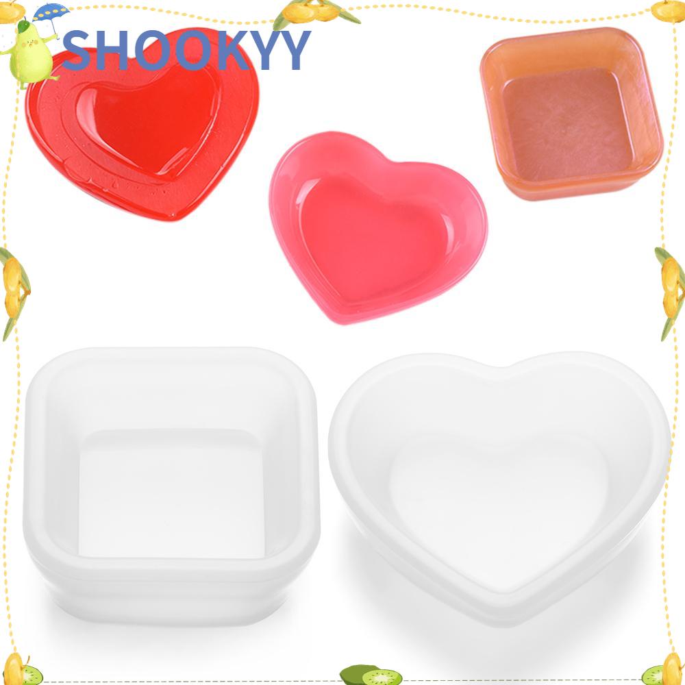 Chookyy Cetakan Resin Transparan Love Hati Alat Membuat Perhiasan Square Dish