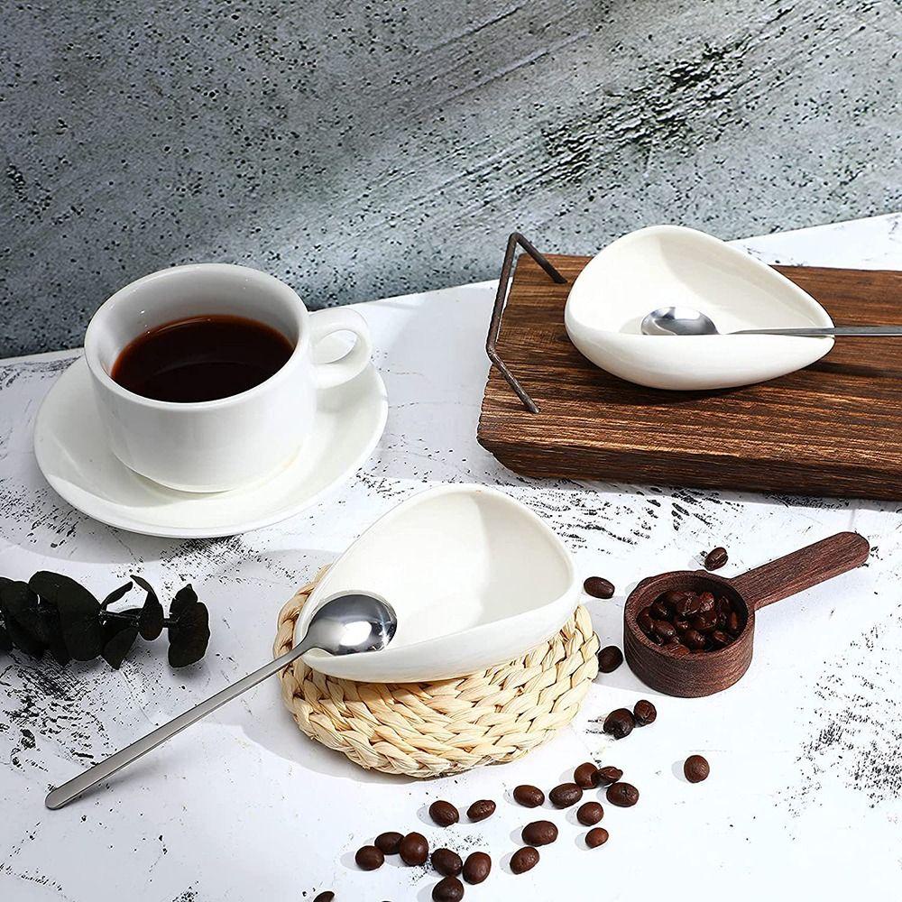 [Elegan] Sendok Kopi Sisa Espresso Dapur Stainless Steel Ceramic Coffee Scoop