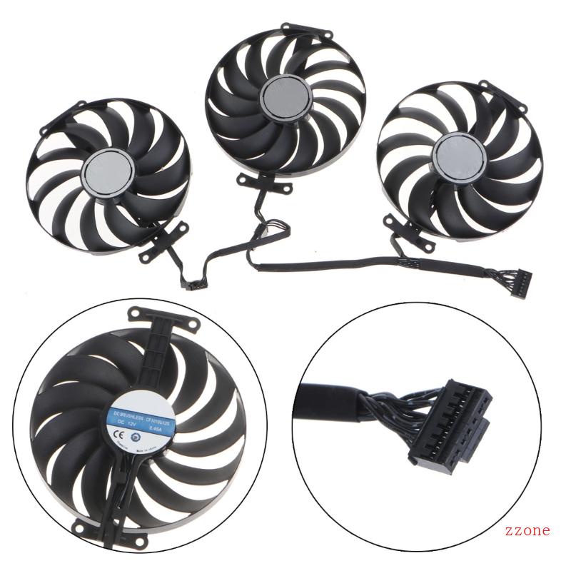 Zzz 95mm 7Pin 12V 045a Cooler Fan CF1010U12S VGA Fan Kartu Grafis Kipas Pendingin Untuk ASUS ROG STRIX 3060Ti 3070 3080keren