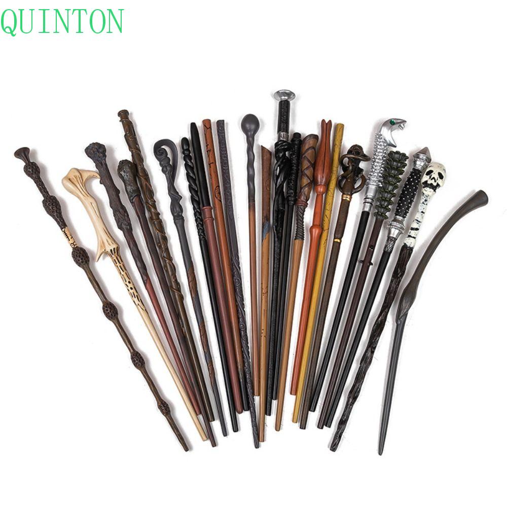 Quinton Metal Core Tongkat Sihir Properti Pesta Hadiah Ulang Tahun Mainan Anak Cosplay Props Bellatrix Draco Game Prop Model Mainan Sevrus Snape Halloween Props Hermione Wand