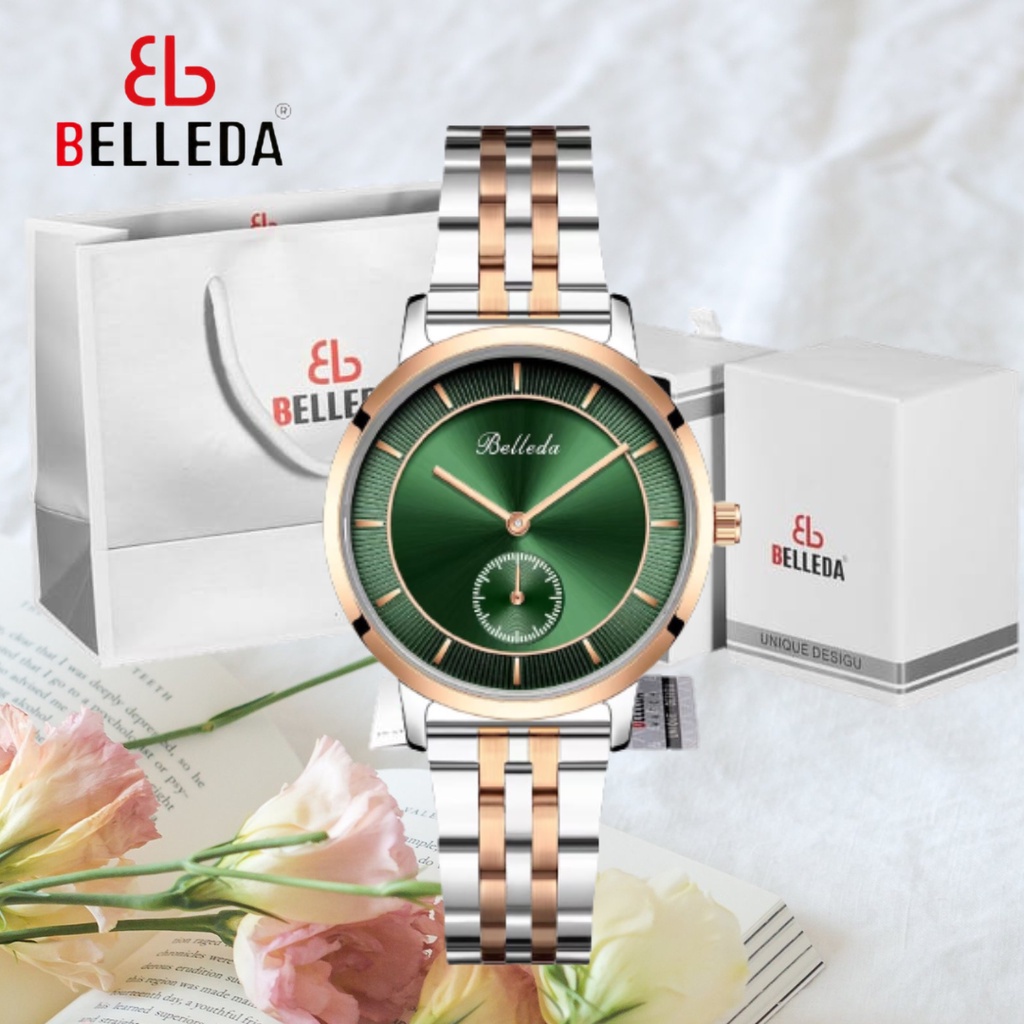 NEW!!! Jam Tangan Wanita Belleda 9266 Chrono Detik Jam Tangan Fashion Wanita Anti Air BELLEDA OFFICIAL