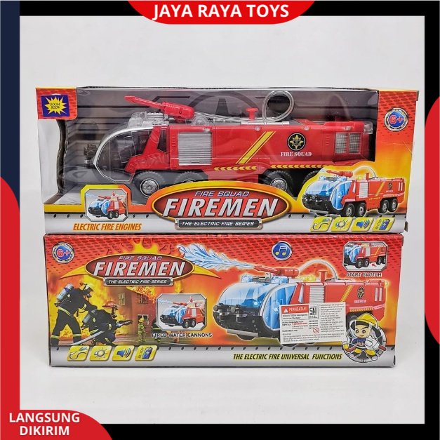 Mainan Anak Mobil Pemadam Kebakaran Bisa Semprot Air - SY732 Fire Squad Firemen Truck Terbaru