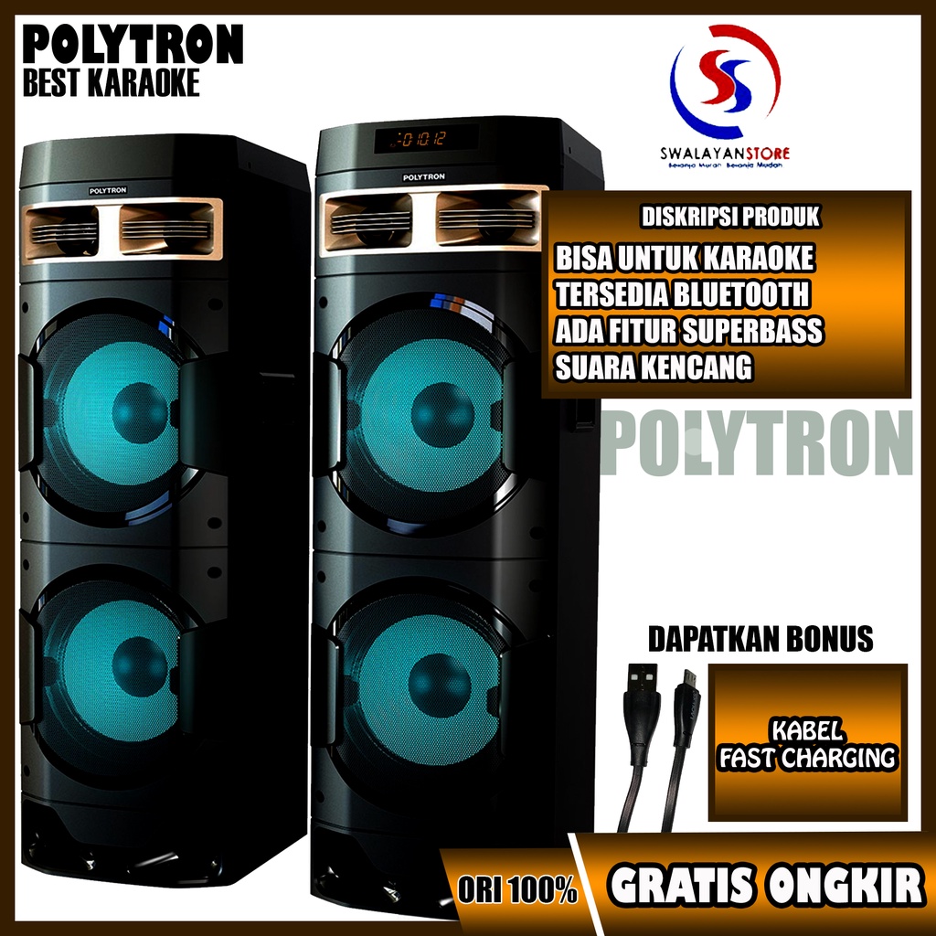 Khusus Jatim Speaker Polytron PAS 10D28 10D28 SUPER NGEBASS