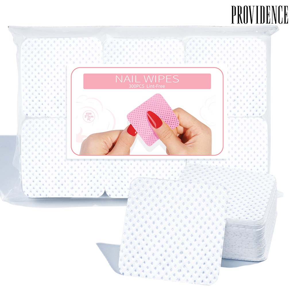 Providence 1set Lap Kuku Kertas Serat Gratis Sekali Pakai Super Serap Anti Statis Efektif Lem Lembut Cleaning Pad Nail Polish Remover Lap Untuk Wanita