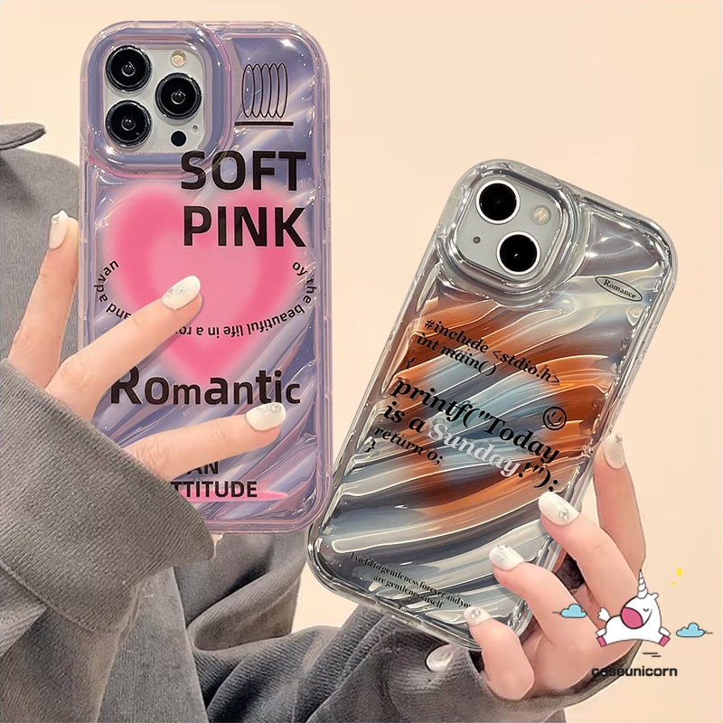 IPHONE Case Kupu-Kupu Cinta Hati Kompatibel Untuk Iphone7 8 6 6S Plus Xr13 11 14 12 Pro MAX 7Plus X XS MAX SE 2020 3D Stereo Korgasi Kreatif Surat Dazzle Warna Laser Card Case