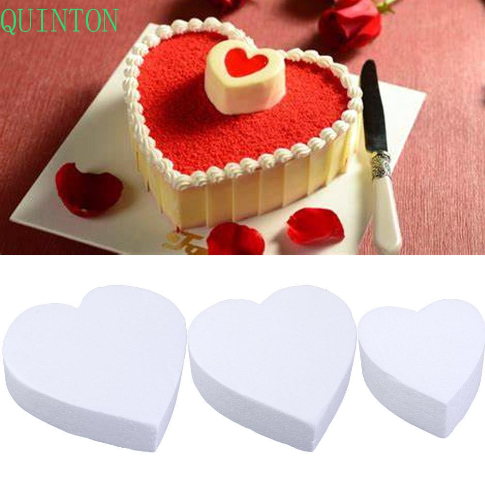 Quinton Kue Cetakan Busa Wedding Decor Dekorasi Pesta Styrofoam Berbentuk Hati Polystyrene Model DIY