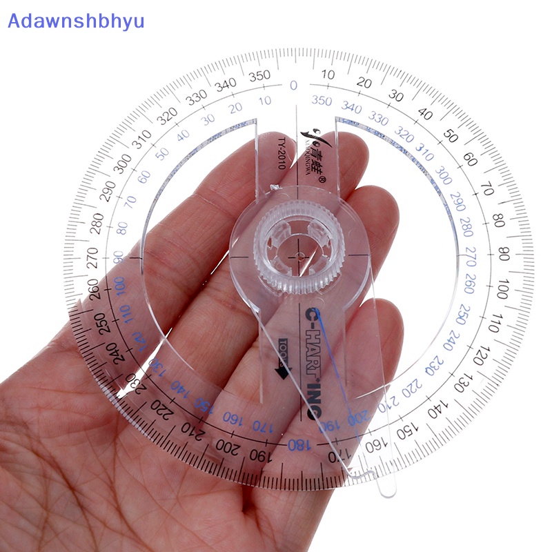 Adhyu Portable Diameter 10cm Plastik 360derajat Pointer Busur Derajat Penggaris ID