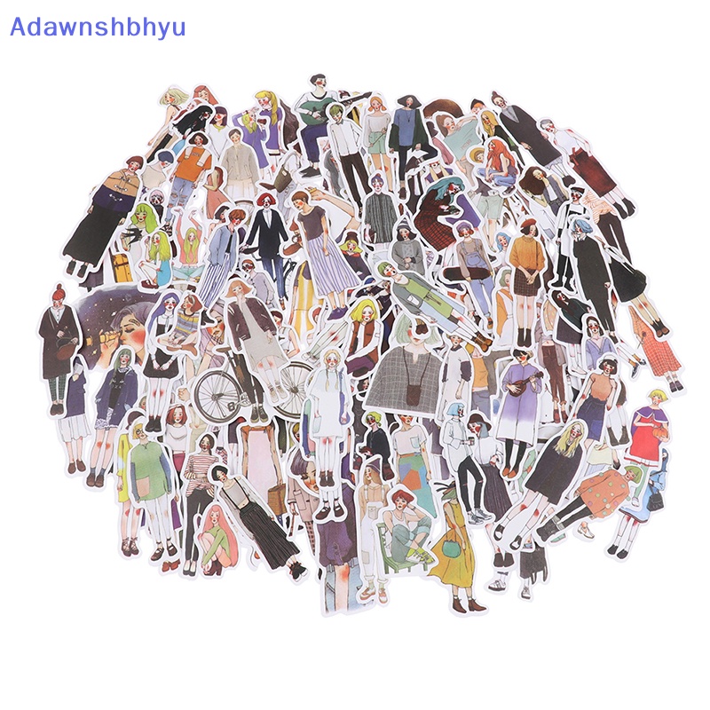 Adhyu 171Pcs Cute kawaii Self-made Pretty Girls Scrapbooking Stiker DIY Craft Album ID