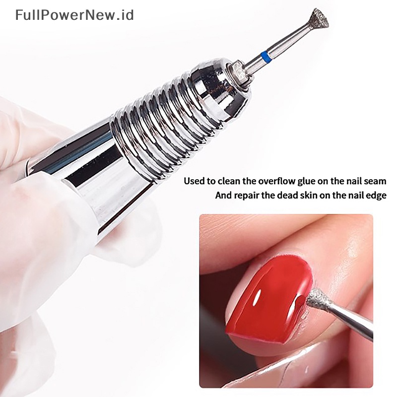 Power Diamond Mesin Listrik Nail Gel Polish Cutter Mata Bor Manicure Bit File ID