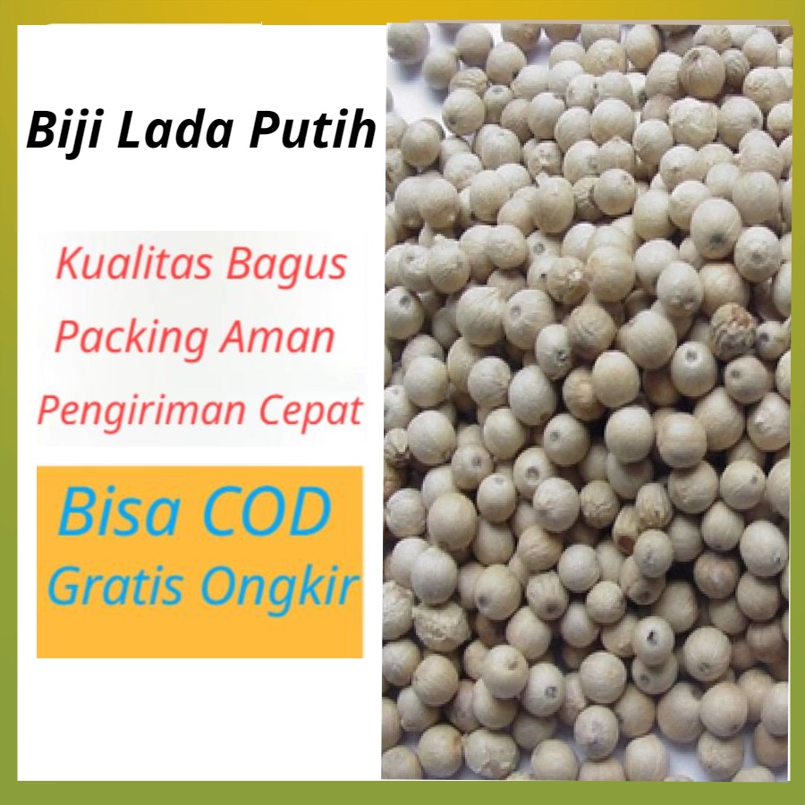 

Lada Putih Kualitas Bagus Isi 100 gram / White Pepper / Rempah / Bumbu Dapur / Bumbu Masak rempah