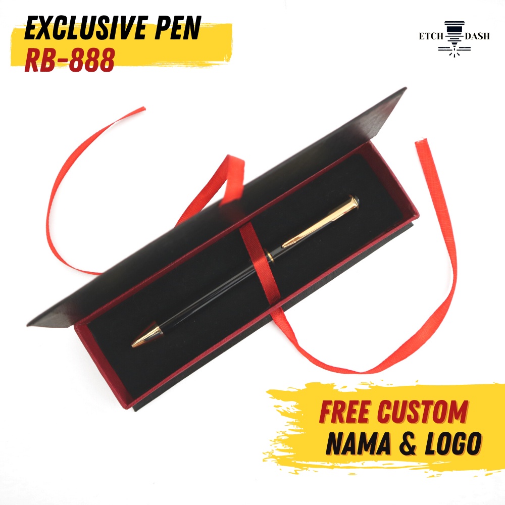 

Pulpen Metal Eksklusif + Box Pita Mewah | Pulpen Souvernir Perusahaan - Exclusive Pen RB-888