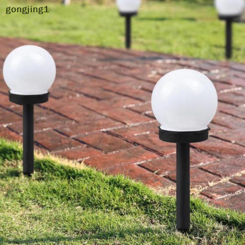 Ggg Outdoor LED Solar Round Bulb Lampu Rumput Lampu Jalan Dekorasi Taman Jalan ID