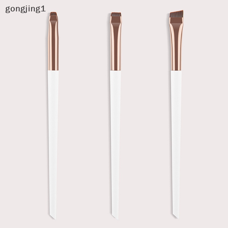 Ggg 3Pcs Brush Makeup Eye Brow Eyeliner Pen Pensil Alis Brush Alat Makeup Alis ID