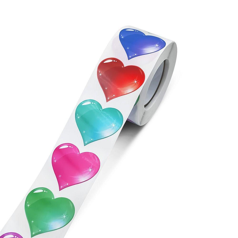 Populer Stiker 2roll Berbentuk Hati 3D Love Heart Sticker Roll Untuk Usaha Kecil