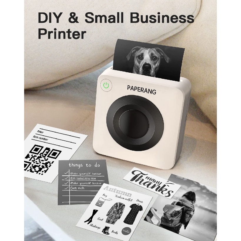 AKN88 - PAPERANG P3 Mini Bluetooth Thermal Photo Printer 300DPI Upgrade P2 P2S