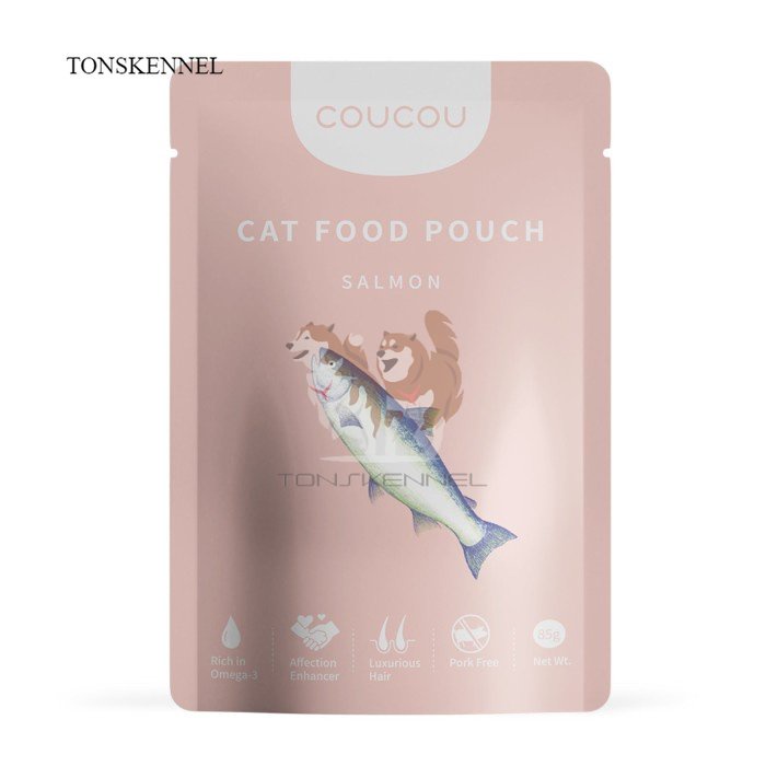 Coucou Pouch Sachet Makanan Kucing Basah 85G Wet Cat Food Adult Kitten