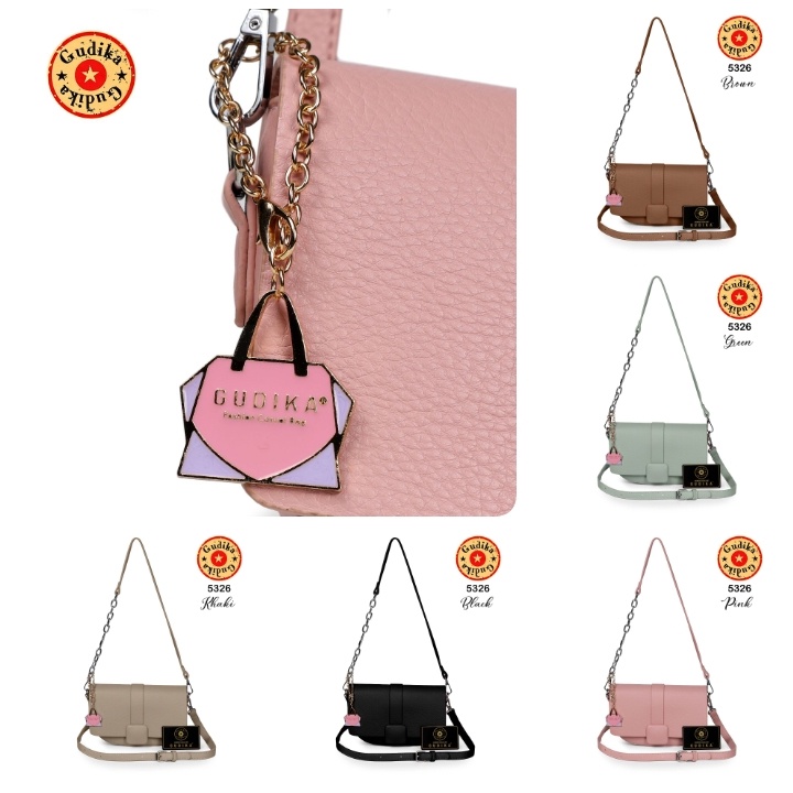 GUDIKA Valerie 5326 // Tas Wanita Kulit OOTD Harian Korea Style - Tas Selempang Anti Air Kekinian Import Original Terbaru - sling bag - shoulder bag - tas bahu - tas kulit - tas batam - tas pesta kondangan