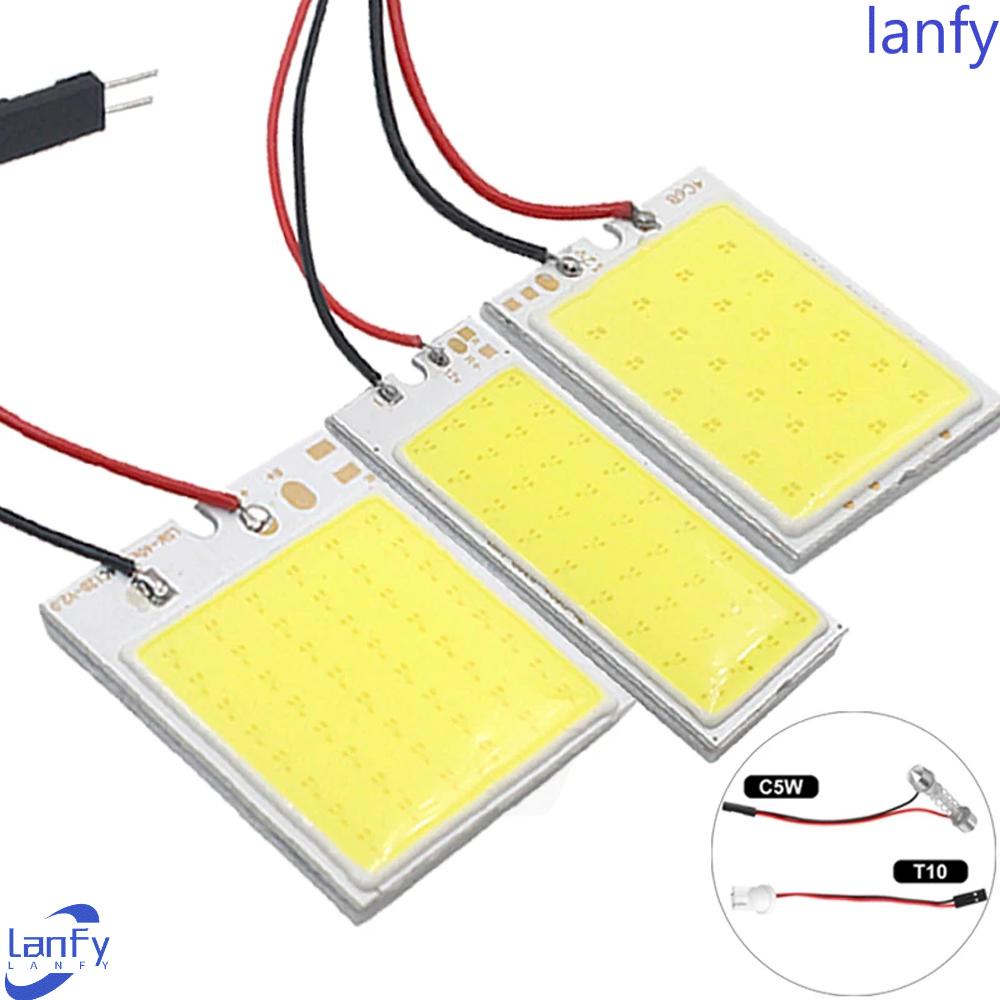 Lanfy Lampu Baca Mobil T10 LED Adaptor Cahaya Putih Lampu Plat Nomor Lampu Interior Otomatis Bagasi Lampu 24SMD 36SMD 48SMD Car LED Light