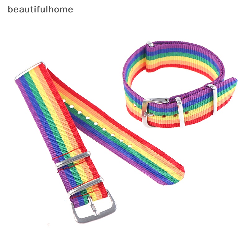 {beautifulhome} 2pcs Rain Lesbians Gays Bisexuals Transgender Anyaman Pasangan Hujan Gelang.