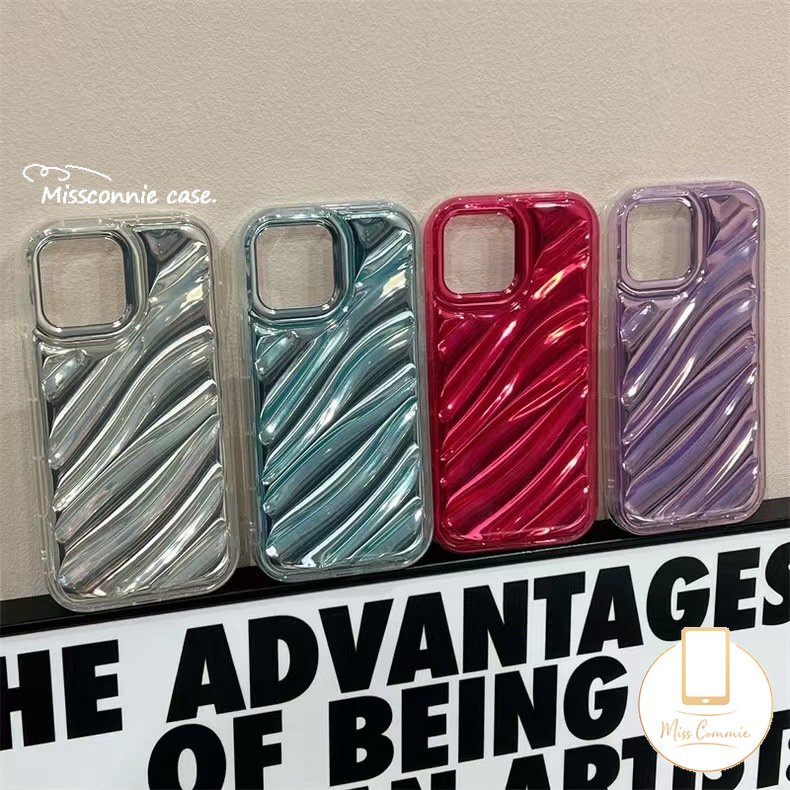 Casing Ponsel Pola Korgasi Stereo Kreatif 3D Kompatibel Untuk IPhone 7Plus Xr11 14 13 12 Pro Max6 6S 7 8 Plus X XS MAX SE 2020mewah Simple Mempesona Kartu Laser Soft Cover