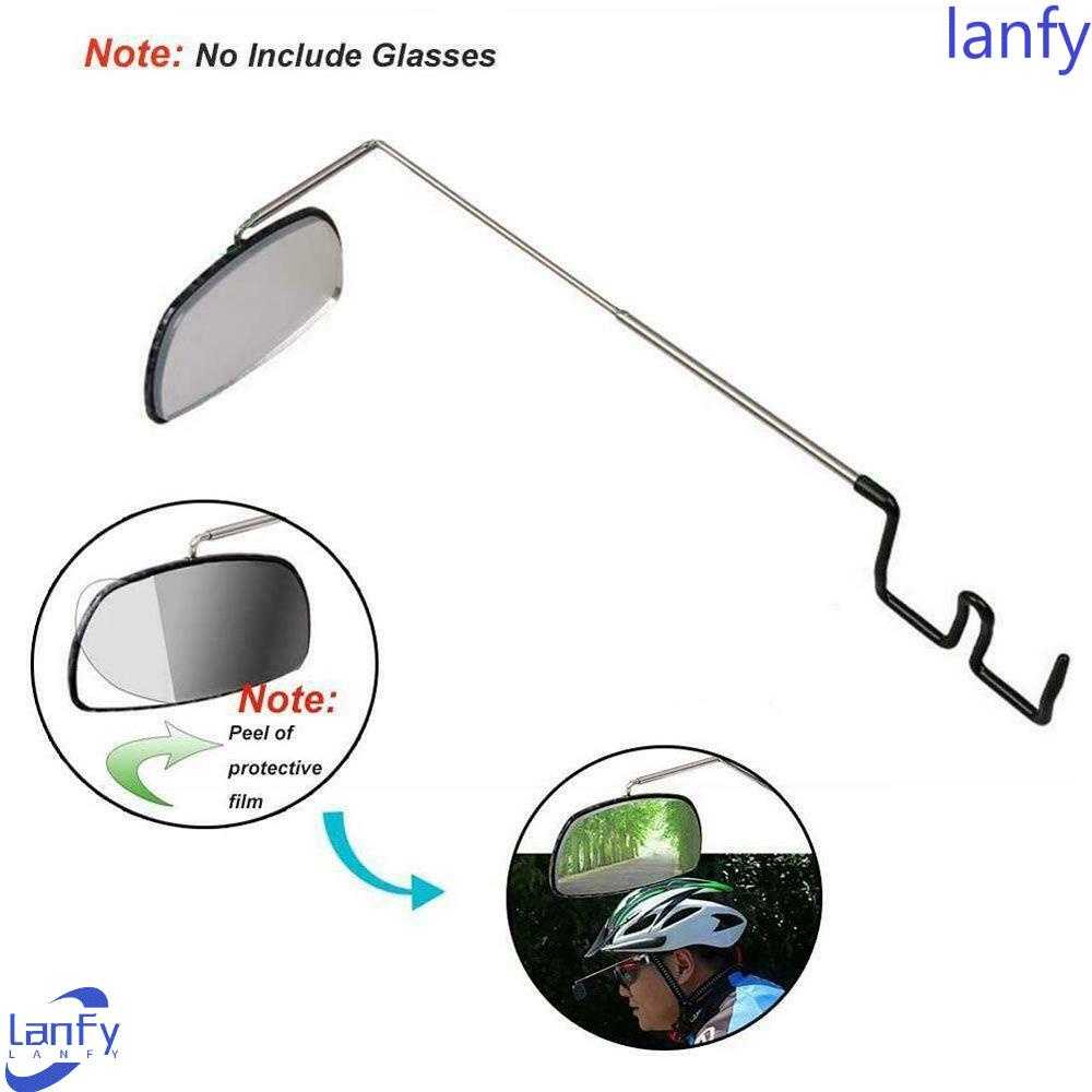Lanfy Kaca Spion Sepeda Ringan Universal 360derajat Putar Adjustable Aksesoris Sepeda