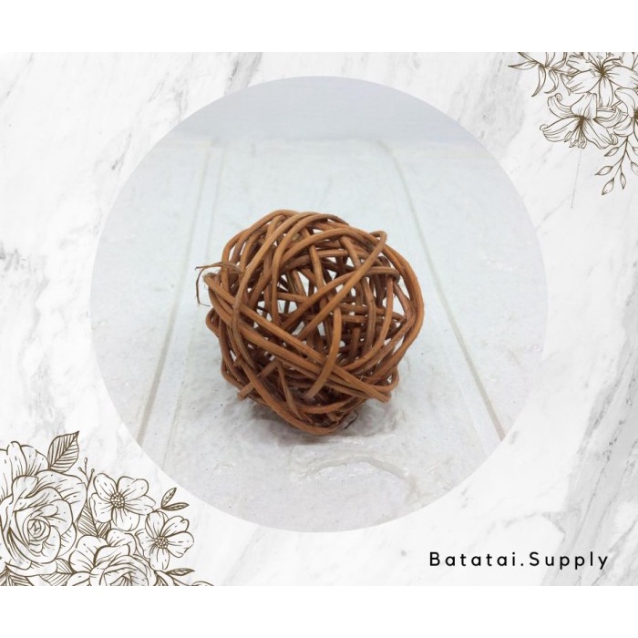 Bola Rotan / natural  - Besar coklat