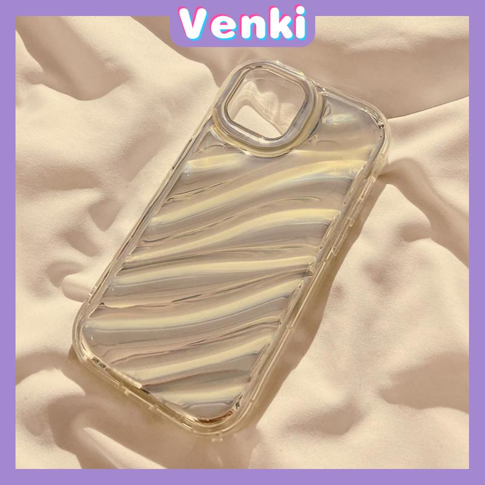 VENKI - Untuk iPhone 11 Case Laser Reflektif Bening Phone Case TPU Soft Shell Airbag Sederhana Multicolor Tahan Guncangan Kompatibel dengan iPhone 13 Pro max 12 Pro Max 11 xr xs max 7 8Plus