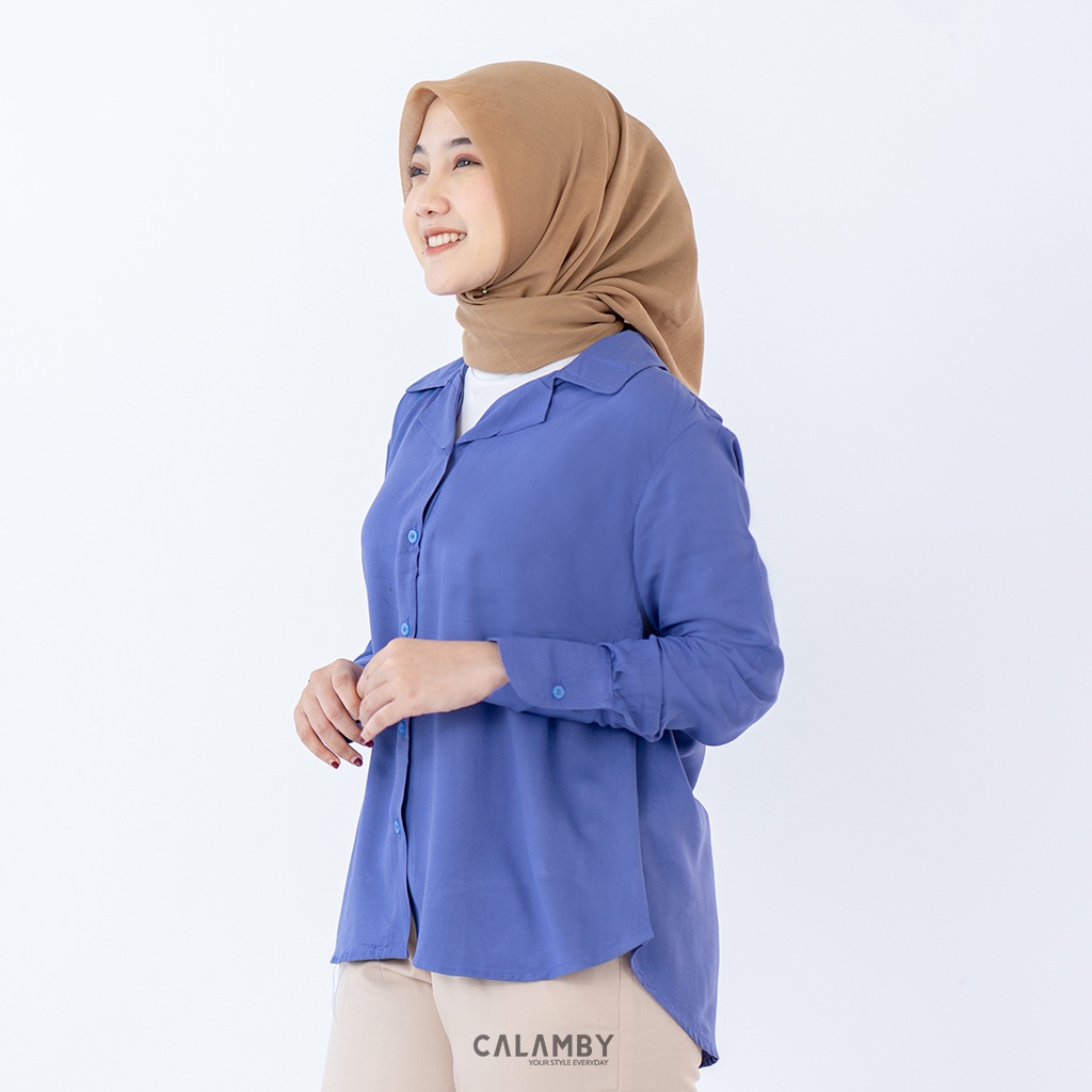 Kemeja Basic Kerah V (Rayon Twill) - CALAMBY