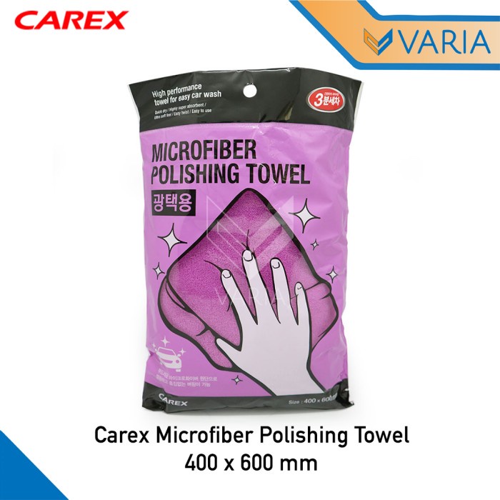 Carex Microfiber Polishing Towel 40 x 60 cm Lap Poles Mobil Serbaguna