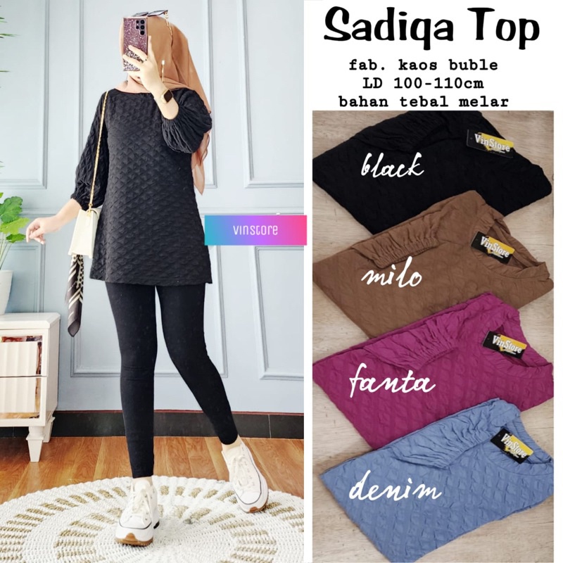 SADIQA TOP ORI VINSTORE | Kaos Buble