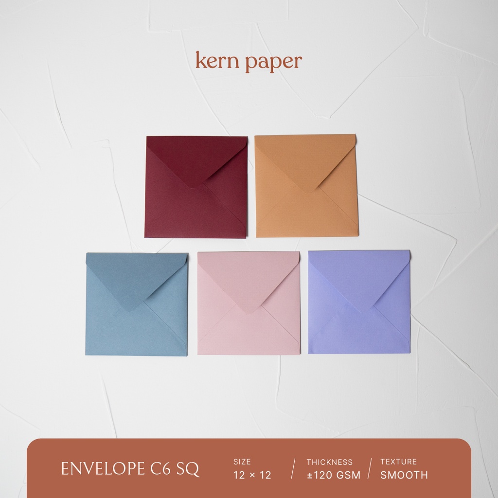 

Kern Paper Amplop C6 A6 Square - Series 3 | Amplop Kotak Persegi Undangan Kartu Ucapan Premium Paper