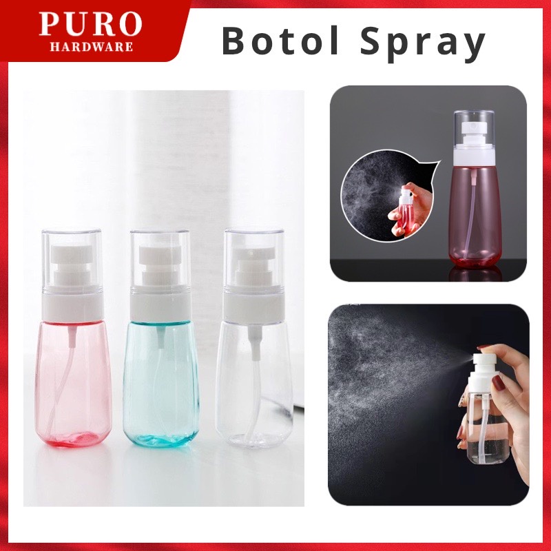 Botol Spray 60ml Botol Mist Spray Treatment / Superfine Mist Botol Spray Penyemprot Kabut Spray Bottle Mist Sprayer Transparent PETG Plastik 60ml