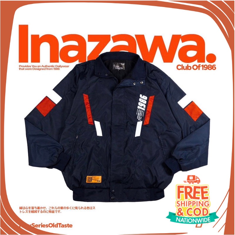 JAKET PERGI CAFE TREVELING KONSER/ INAZAWA 1986 OVERSIZED RETRO WINDBREAKER JACKET / JAKET OVERSIZE 