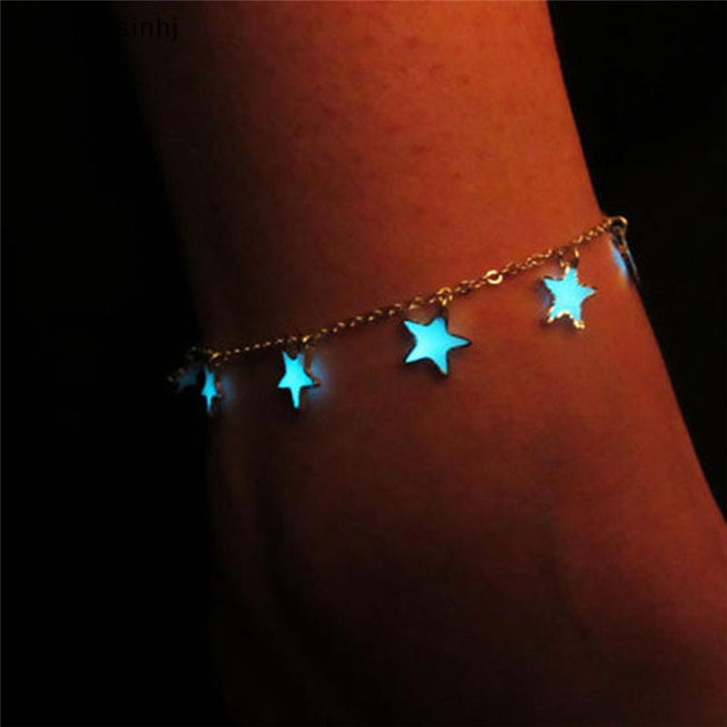 Mornin Glow In The Dark Chain Anklet Gelang Kaki Barefoot Sandal Perhiasan Kaki Pantai id