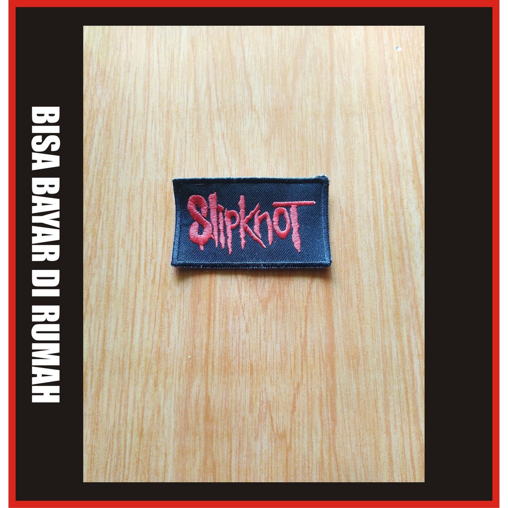 Bordir Patch Emblem Bordir Mini Kecil Murah Band Metal Punk Hitam Untuk Jaket Keren Slipknotbisa pes
