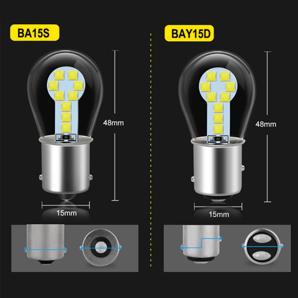 Openmall 1Pc Lampu LED Sinyal Mobil 1156 BA15S /1157 BAY15D Bohlam 18SMD Lampu Kabut DRL Sein Lampu 12V Putih/Kuning/Merah S4V1