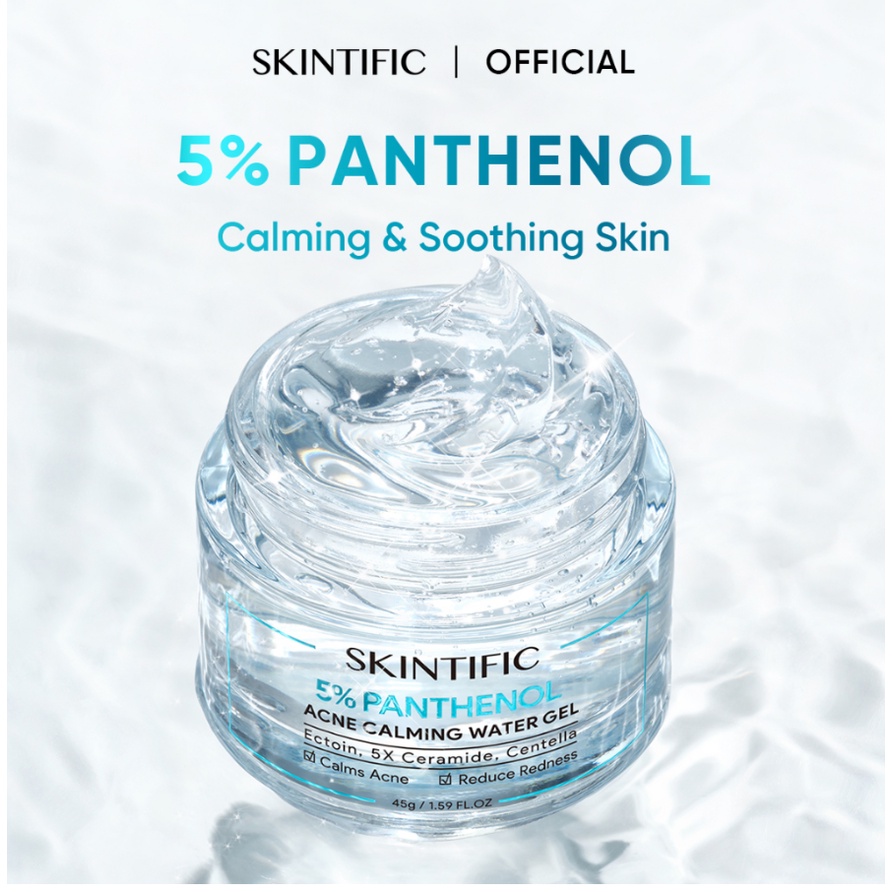 SKINTIFIC 5% Panthenol Acne Calming Water Gel 45g