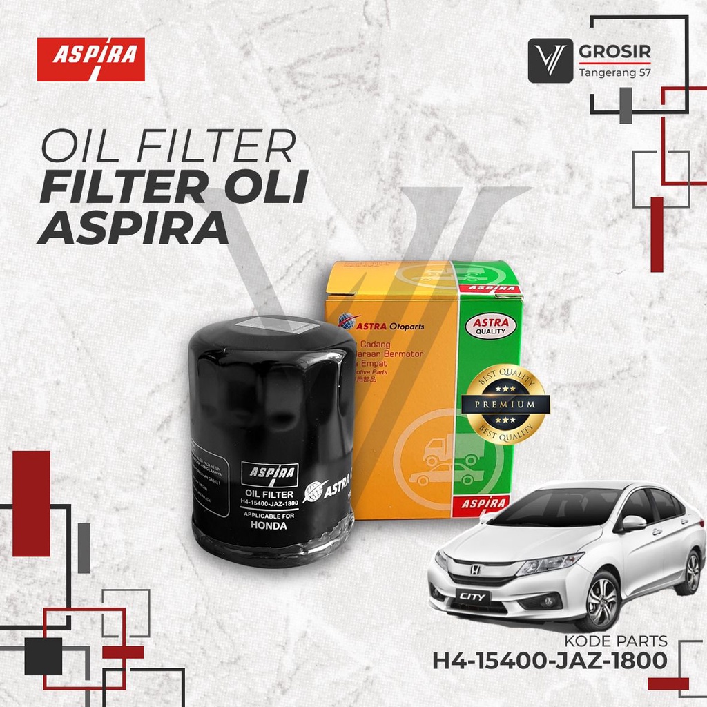 FILTER OLI HONDA CITY ASPIRA H4-15400-JAZ OIL FILTER
