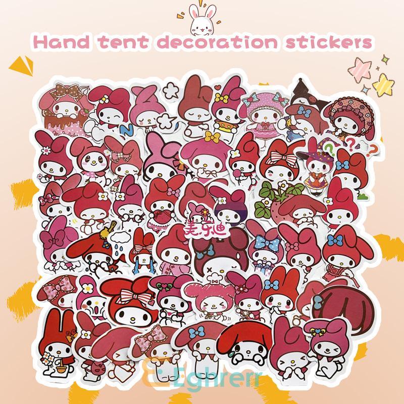

50Pcs Stiker Kartun Lucu Kulomi MelodyJade Cinnamon Dog Stiker/Stickers Waterproof Sanrio Kuromi Melody DIY Journal Stiker Untuk Dekorasi-EG