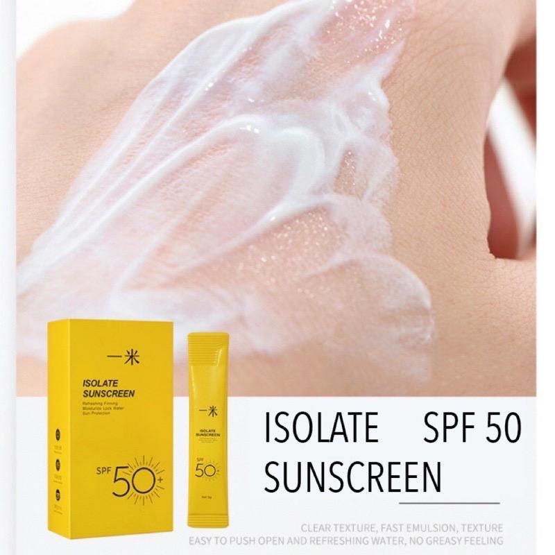 Sunscreen Gel SPF 50+  PA+++ UVA/UVB Protection Face Body Sunblock Cream Skin Care Isolate 20pc/box