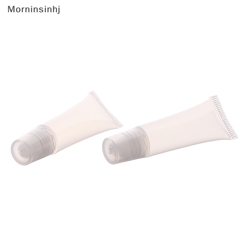 Mornin 10Pcs 5ml Tabung Bibir Kosong Lip Balm Soft Tube Pencet Bening Lip Gloss Botol id