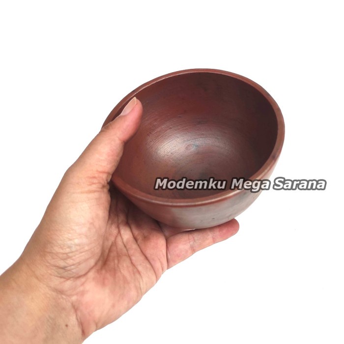 Mangkok Tanah Liat Asli Gerabah Gelas Mangkuk Tradisional - D 12 cm
