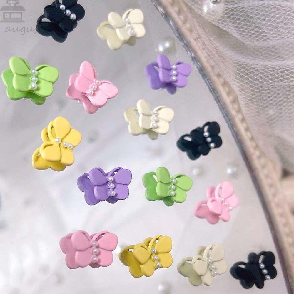 AUGUSTINA Agustina Butterfly Nail Art Dekorasi Fashion Jepang Manis Hiasan Kuku Perhiasan Kuku 3D