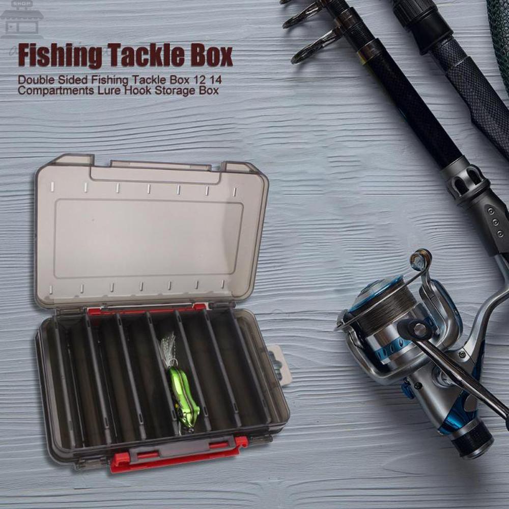 AUGUSTINA Agustinina Fishing Tackle Box Plastik Umpan Mahir Container Lure Kotak Penyimpanan