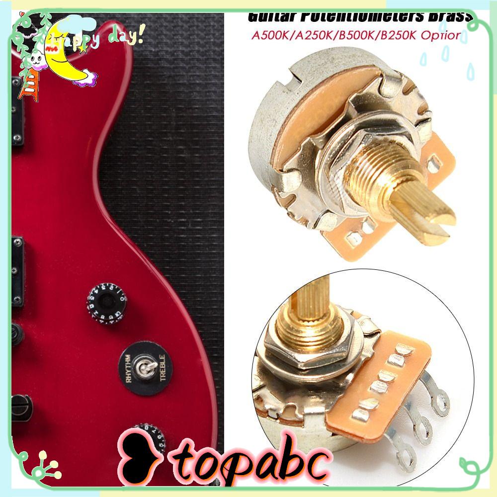 TOP 2pcs Pot Shaft Shaft Pendek 24-gigi Bass Knob Tuning Ulir3 /8&quot;