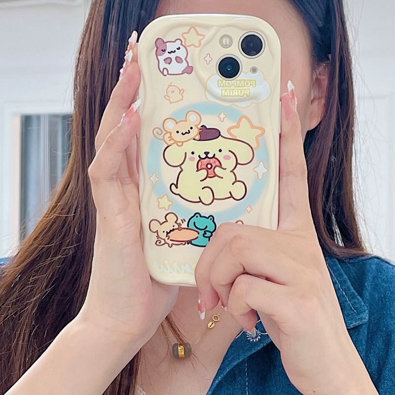 Cream Casing Lovely Cinnamoroll Soft Case HP iP iPhone 6 6S 7 8 14 + Plus SE 2020 2022 X XS XR 11 12 13 Pro Max