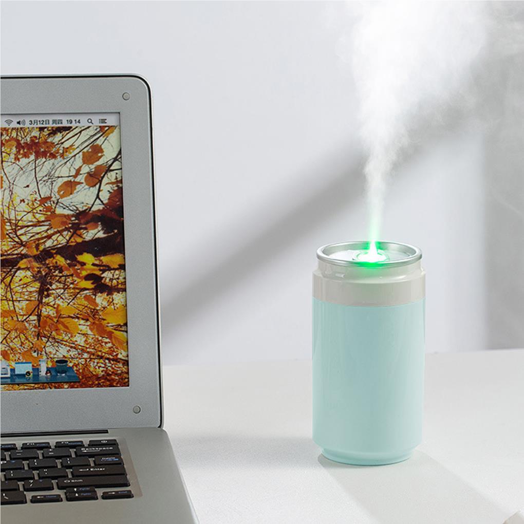 Humidifier Udara Mobil Cool Mist Humidifier USB Travel Car Humidifier Dengan 7warna Flame Lights Untuk Mobil Rumah Kantor Travel Kamar Tidur