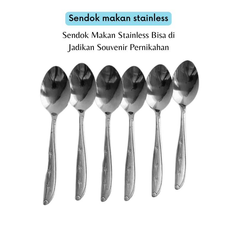 GOS -D113-  SENDOK MAKAN 1PCS - SENDOK STAINLESS STEEL PER PCS -SENDOK MAKAN